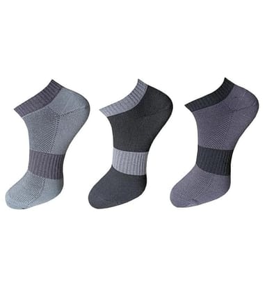 3_Pair Set Unisex Casual Cotton Solid Ankle Length Socks (Multicolor)-PID54127 3_Pair Set Unisex Casual Cotton Solid Ankle Length Socks (Multicolor)-PID54127