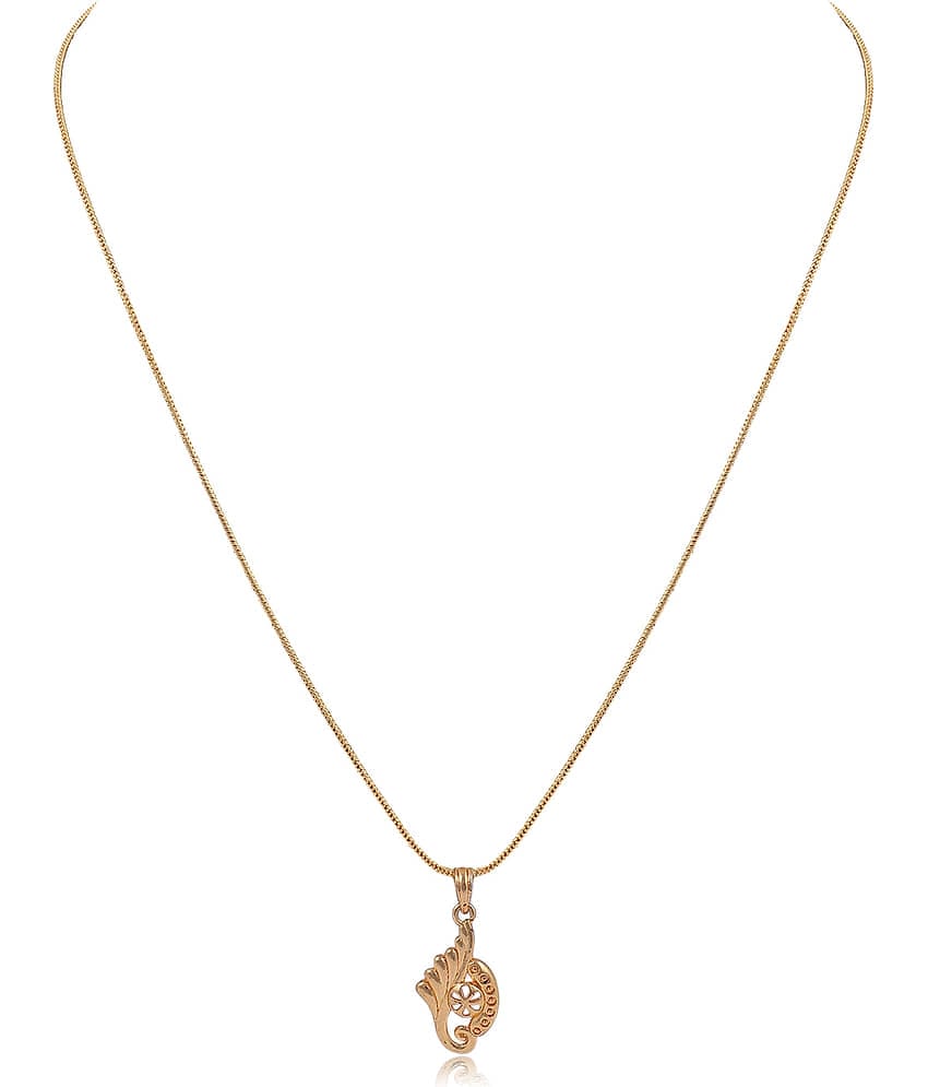 Gilher Gold Plated Daily Wear Pendent Chain For Women And Girls