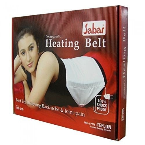 Sabar Orthopaedic Electric Heating Belt HB650 Medium Size Heating Pad for Neck & Shoulder Pain, Muscle/Joint Pain Relief & Back Pain & All Body Pain Relief (Medium, 21x30cms)