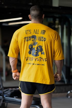 It's All In The Mind Oversized T-shirt (MUSTARD)-S