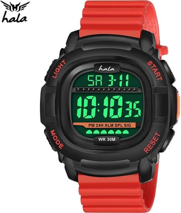 Hala - Red Silicon Digital Men's Watch
