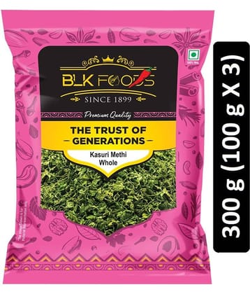 BLK FOODS Select Kasuri Methi Whole 300g (3 X 100g) 300 gm Pack of 3