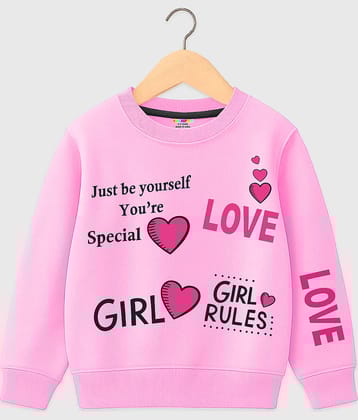 Kuchipoo Pack of 1 Girls Fleece Sweatshirt ( Light Pink )