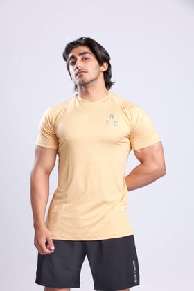 Athletic Training T-shirt- Beige-XXL