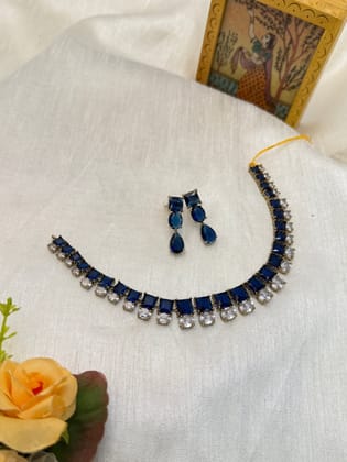 Victorian Simple Stone Necklace Set 0148