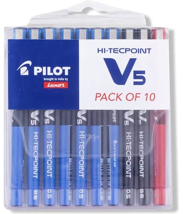 Pilot Hi-Tecpoint V5 Blue 7, Black 2 and Red 1