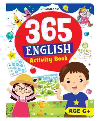 365 English Activity Book for Kids Age 6-8 years- With Interactive Activities, Essential vocabulary and grammar topics [Paperback] Dreamland Publications