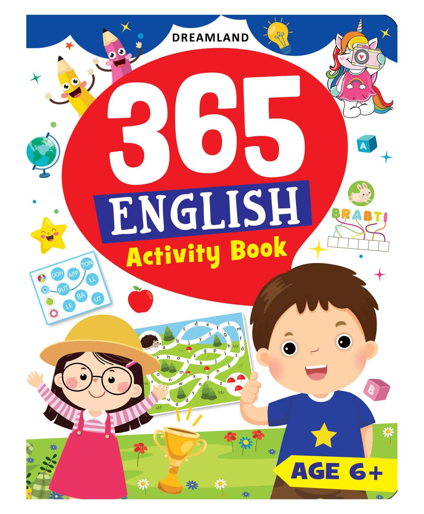 365 English Activity Book for Kids Age 6-8 years- With Interactive Activities, Essential vocabulary and grammar topics [Paperback] Dreamland Publications