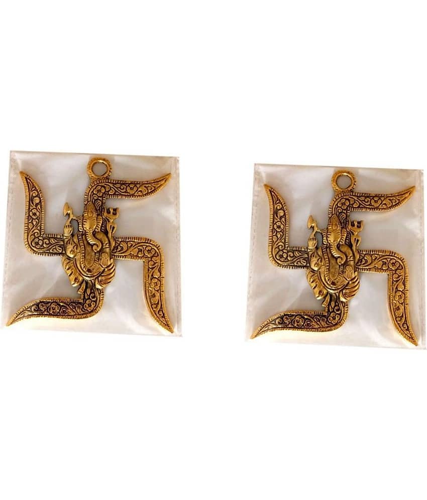 Shri Astha Vinayak - Swastik Ganesha Religious Showpiece ( Pack of 2 )