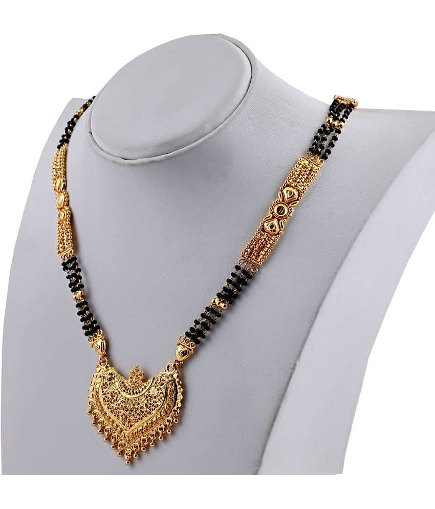 KRIMO GOLD PLATED ROYAL DESIGN MANGALSUTRA FOR WOMEN-10070