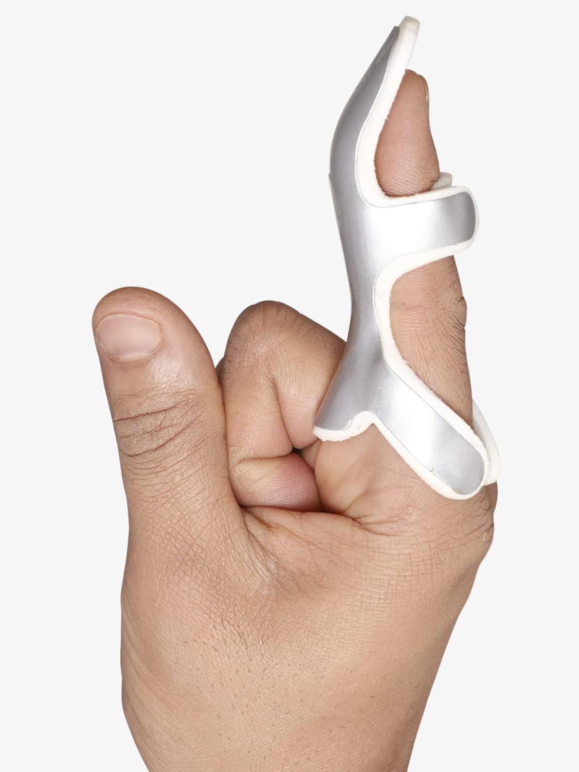 Helrdx Orthotics Mallet Finger Splint, Silver, Universal Size (Frog Finger Splint-Small)