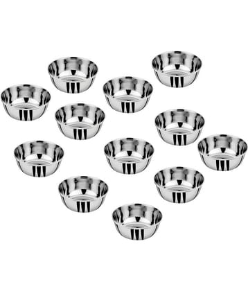 A & H ENTERPRISES - Sabzi Bowl /Katori Heavy Guage Stainless Steel Cereal Bowl 200 mL ( Set of 12 )