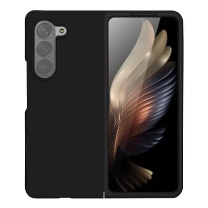 Valente Liquid Silicone Case Cover For Galaxy Z Fold4-Black