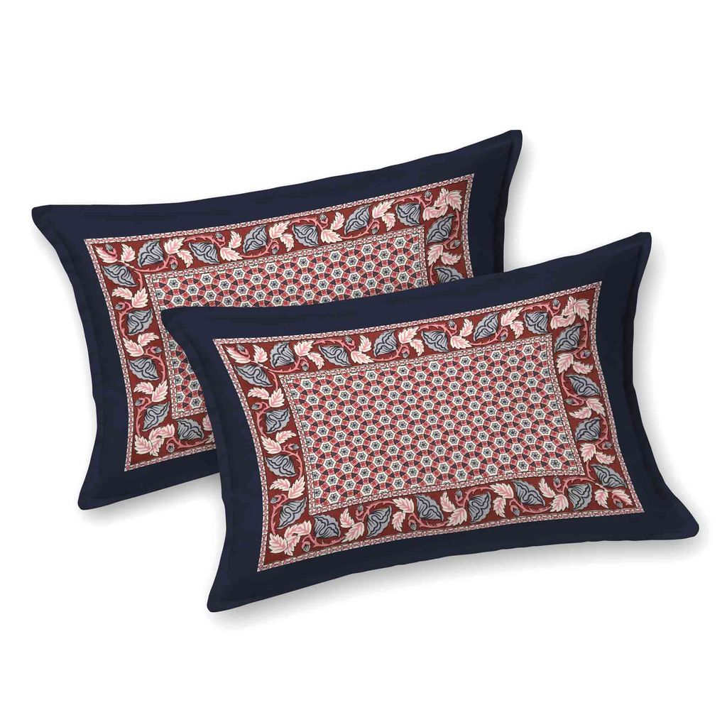 Bedsheet 100% Pure Cotton sanganeri Jaipuri Printed Double Bedsheet With Matching 2 Pillow Covers