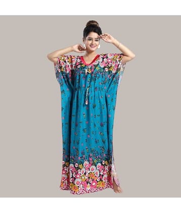 Gutthi - Pink Satin Women's Nightwear Kaftan Night Dress ( Pack of 1 )