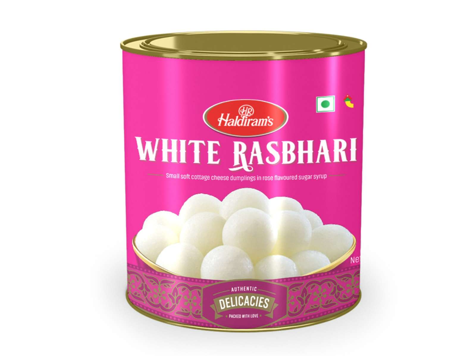Haldiram's White Rasbhari  - 1 Kg - Pack of 2