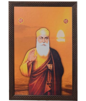 eCraftIndia Multicoloured Gurunanak Matt UV Framed Wall Art
