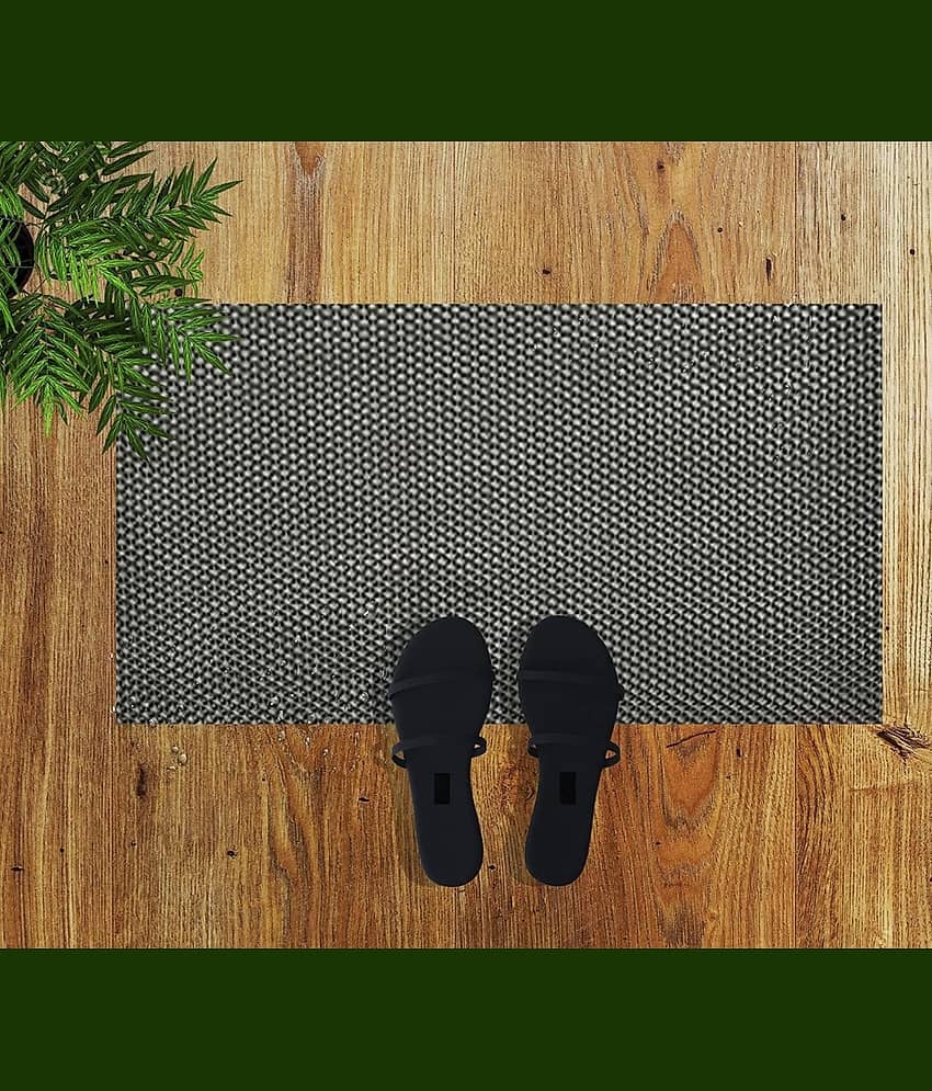 mopak decor Set of 1 Anti-skid Polypropylene Door Mat ( 60 X 45 cm ) Gray