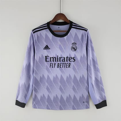 Real Madrid FULL SLEEVE Jersey Away 22 23 Season-S