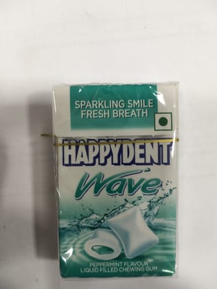 Sparkling smile Fresh breath Happydent Wave Peppermint flavour 