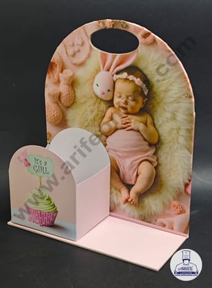 It's a Girl Pink Foldable Cake and Flower Hamper - CAKE DECOR™