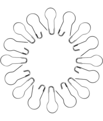 PRANSUNITA Bulb Shaped Brass Pear Shaped Hijab Safety Pin for Suit, Sarees, Garment Accessories, Pack of 50 pcs – Color -Silver