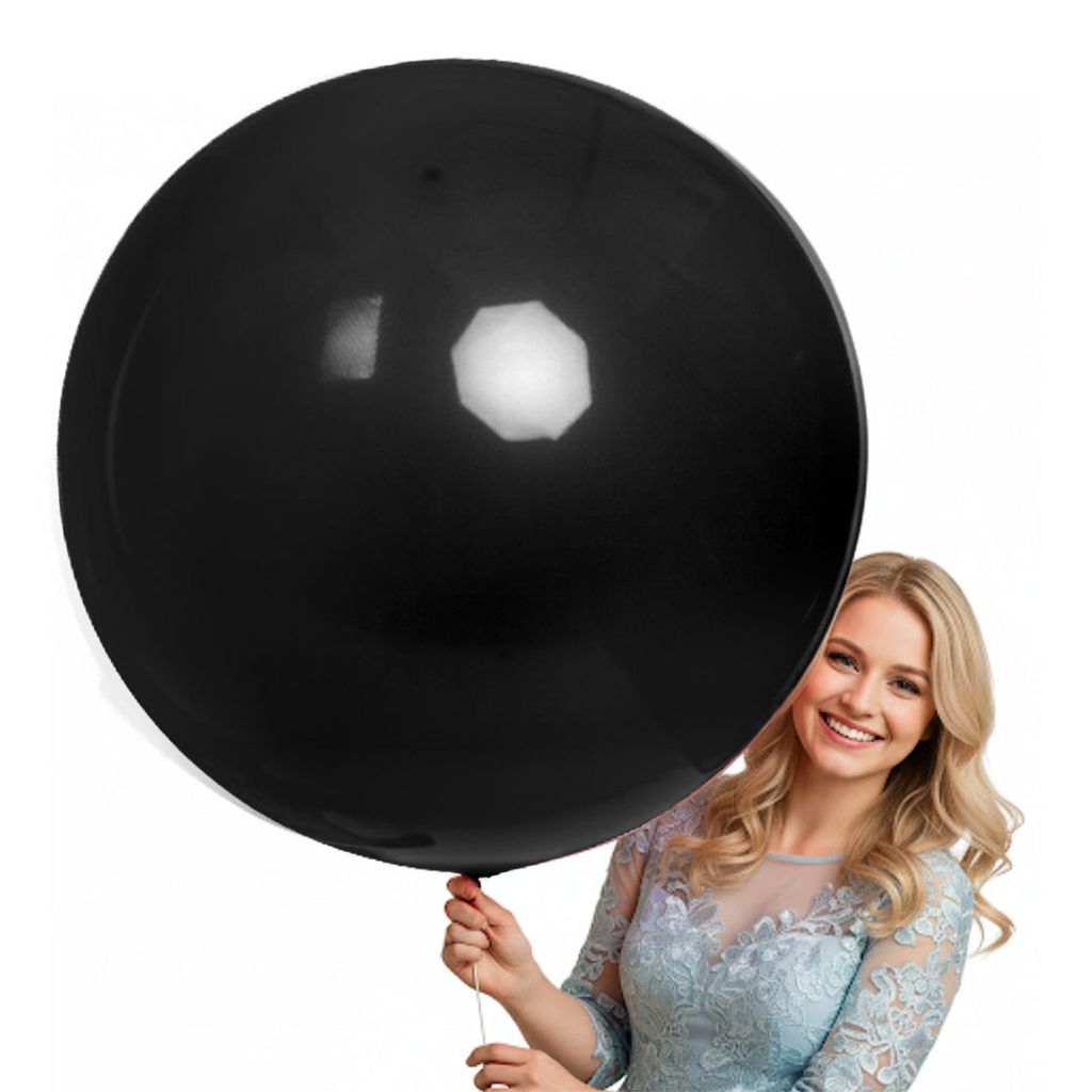 Black Giant Bladder Balloon - 36 inches - Helium Quality - 1PC - Party and Festive Needs | Buy online on ZillyBuy