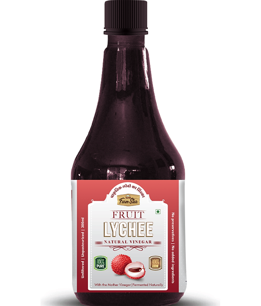 Farm Star Lychee (Litchi) Cider Vinegar Raw & Fermented 300 ml