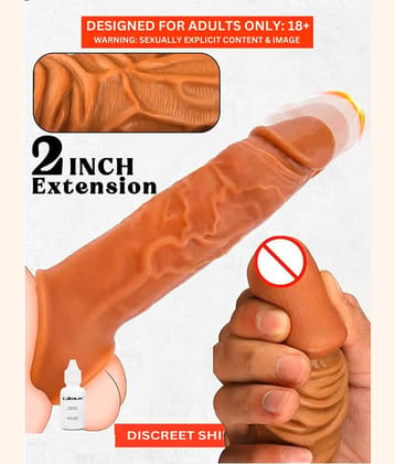 2 Inch Instant Size Increase Dragon Extender Condom Indian Skin Color Best Silicon Material Double Hole Condom