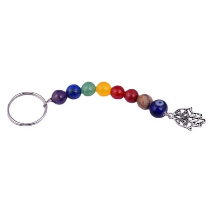 Krishna Impex Semi Precious Stone Seven Charka Key Chain (KI_086)  by Krishna Impex