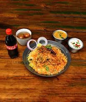 Chaap Biryani With Cold Drinks