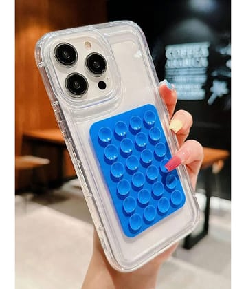 Suction Phone Case with 24 Cups | Silicone Hands-Free Mobile Cover for Wall, Mirror, Car Dashboard & Tiles | Universal Stick-On Holder for iPhone & Android Smartphones (Multicolor - 1 Pack )