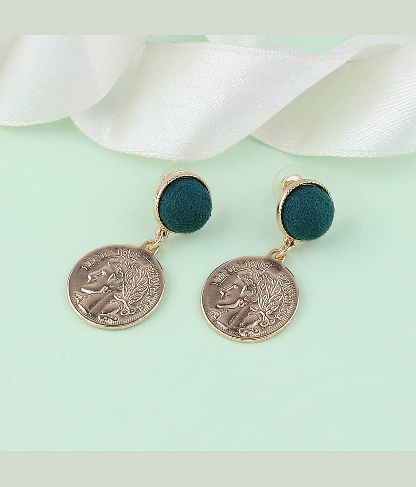 SILVER SHINE Gold Plated Stylish Fancy Look Dangle Earring For Women Girl