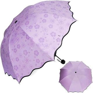 Light And Beautiful Travel Magic Umbrella, Water Contact Gets Pattern Automaticly, Strong, Folding Umbrella for Rain, S
