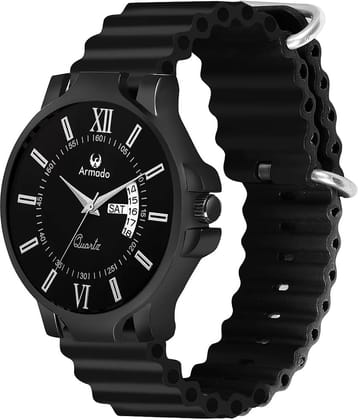 Armado Black Silicon Analog Men's Watch