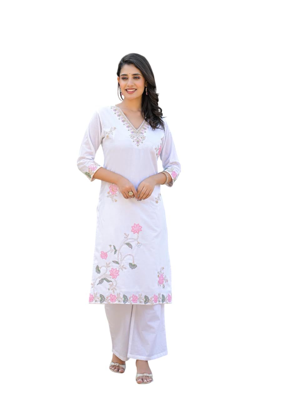 Women Solid Color Kurta Set with Dupatta | Graceful Traditional Outfit for Special Occasions