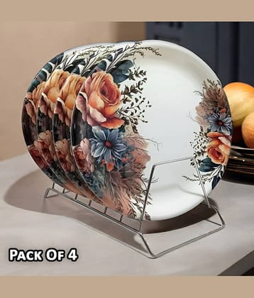 Inpro 4 Pcs Melamine Multi Color Full Plate
