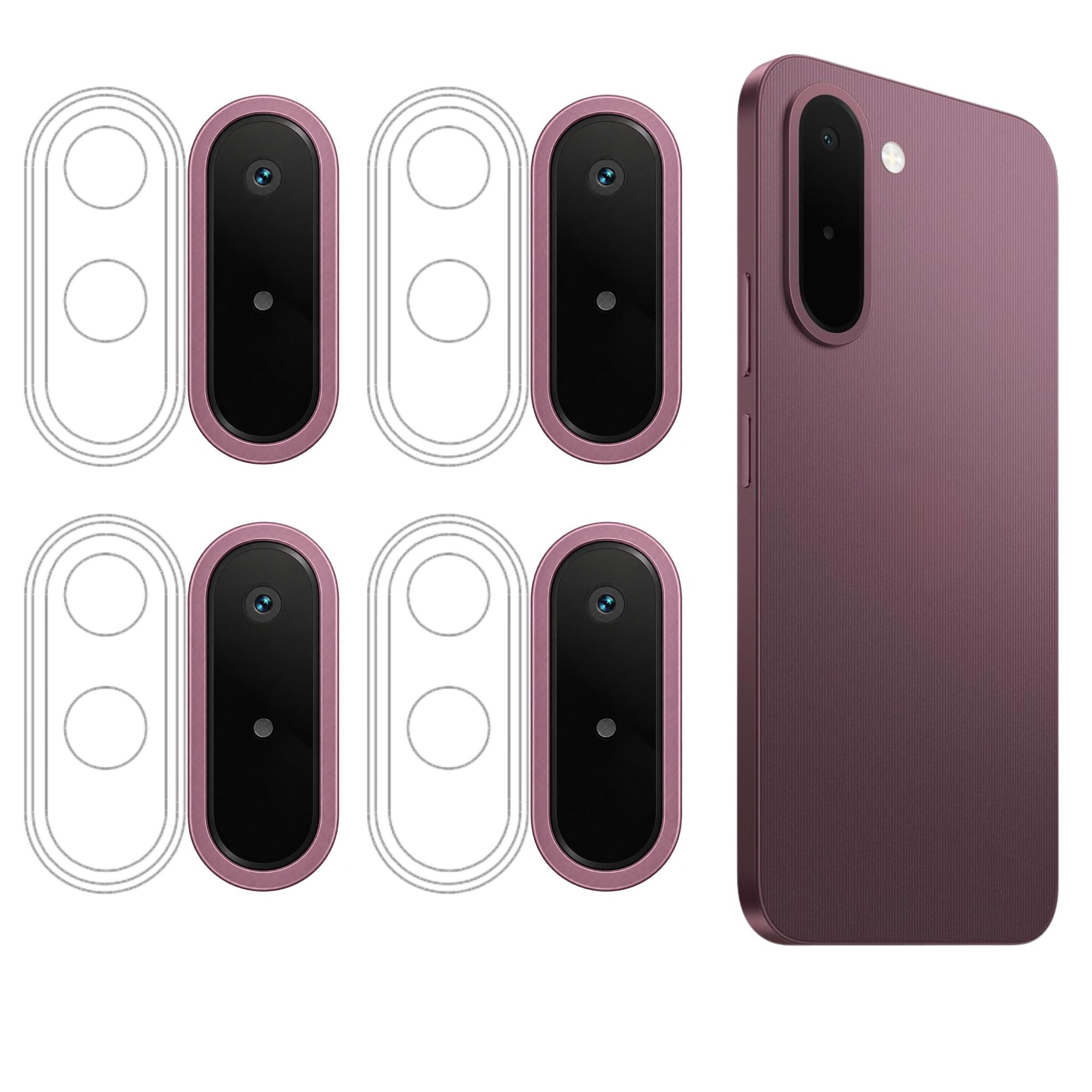 ISAAK Back Camera Lens Protector compatible for OnePlus N6x (Pack of 4)