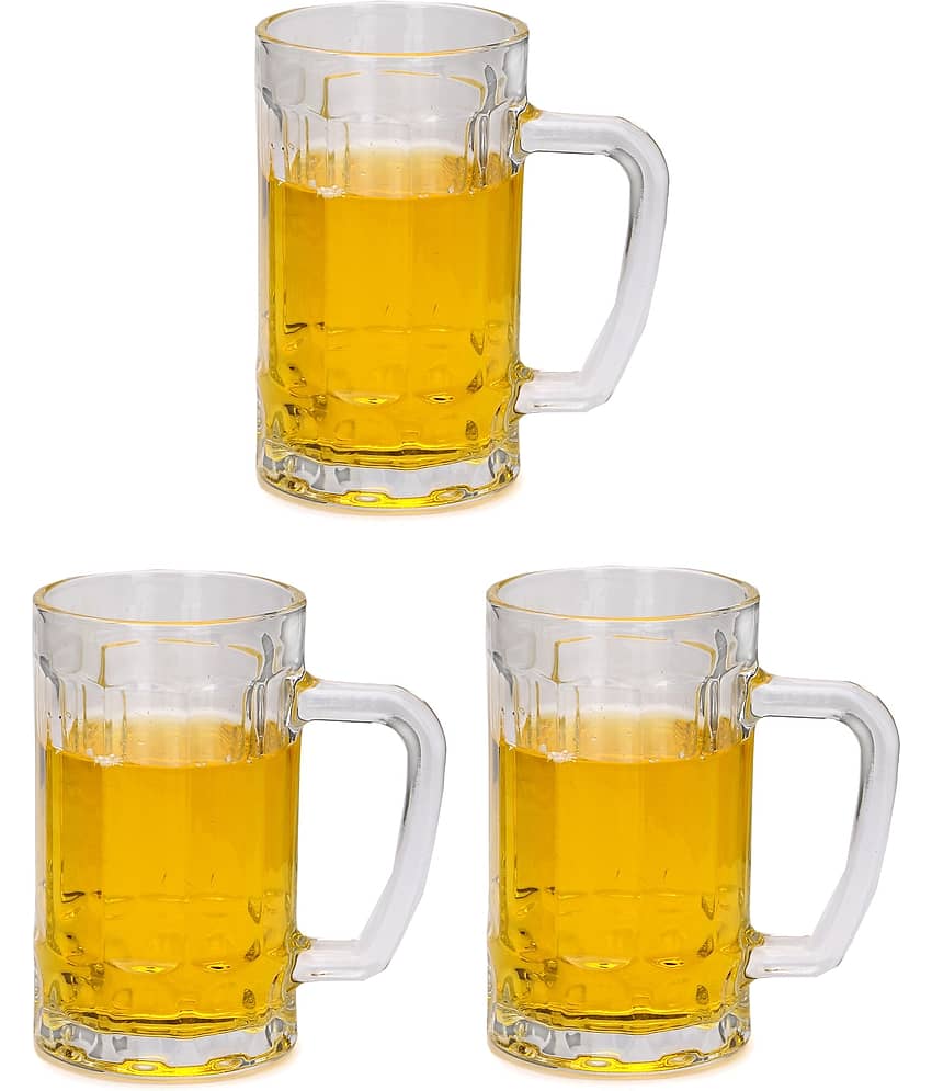 Afast Beer Mug Glasses Set,  400 ML - (Pack Of 3)