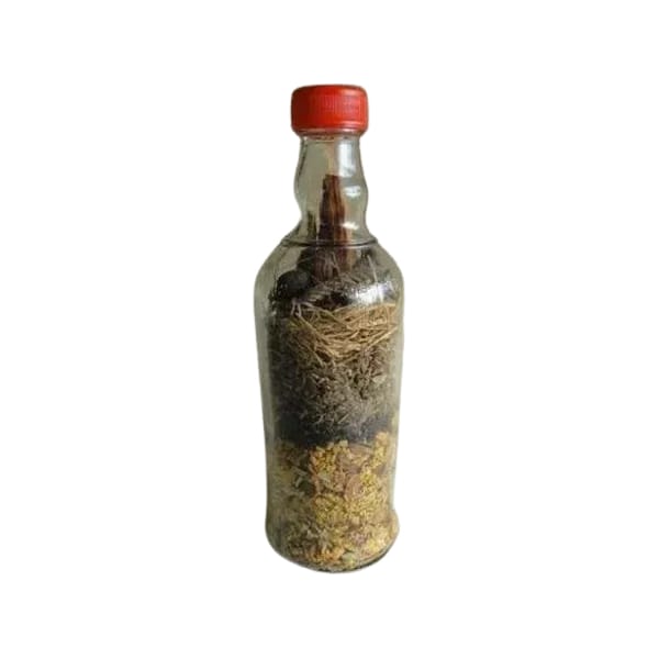 Ayurvedic Herbel Jadibuti Hair Growth Oil Mix Glass Bottle