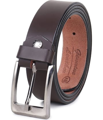 SUNSHOPPING - Brown 100% Leather Men's Formal Belt ( Pack of 1 )