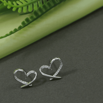 Korean Gold/Silver/Rosegold Plated Heart Shaped Stud Earring- KRNER 3123
