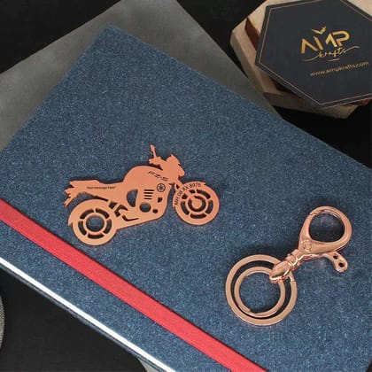 Yamaha FZ-S Keychain-Rose-Gold