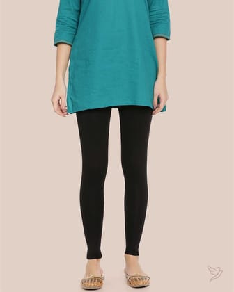 Cotton Ankle Legging - Carbon Black-S / Carbon Black