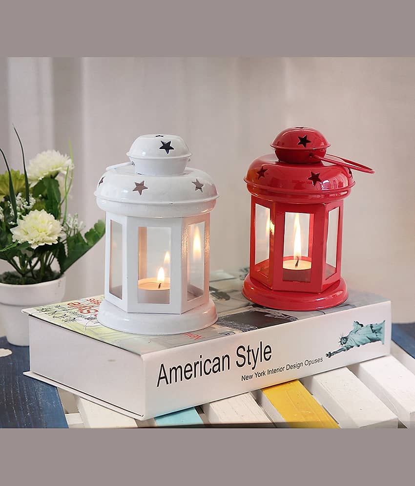 Arsalan Table Top and Hanging Iron Tea Light Holder - Pack of 2