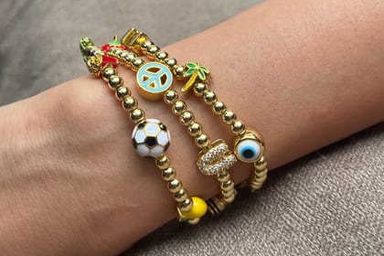 Gold Pop Charm Bracelet-Popcorn