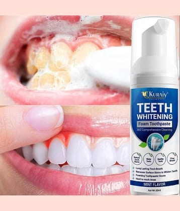 KURAIY Teeth Whitening Oral Hygiene Breath Toothpaste Foam 60ML