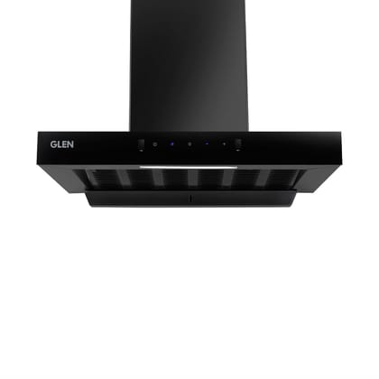 Glen Hood Anya Black Kitchen Chimney 60cm | 1200 m/hr Suction| Filterless Thermal Auto Clean| T-Shape Design | Touch & Gesture Control | 2 LED Lights | 1-Year Comprehensive & 7-Year Motor Warranty Glen Hood Anya Black Kitchen Chimney 60cm | 1200 m/hr Suc