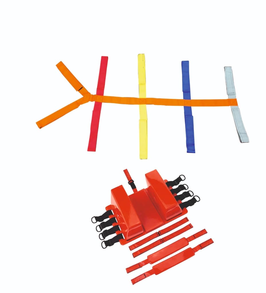 DESCO Head Immobilizer With Spider Strap Spinal Belt Reflective for Spine Board First Responder Supplies (WITHOUT SPINE BOARD)