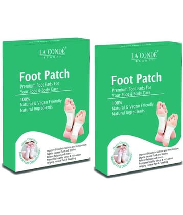 La'Conde Detox Foot 10 Patches, Pain Free Foot Pads Pack 2 Foot Patches